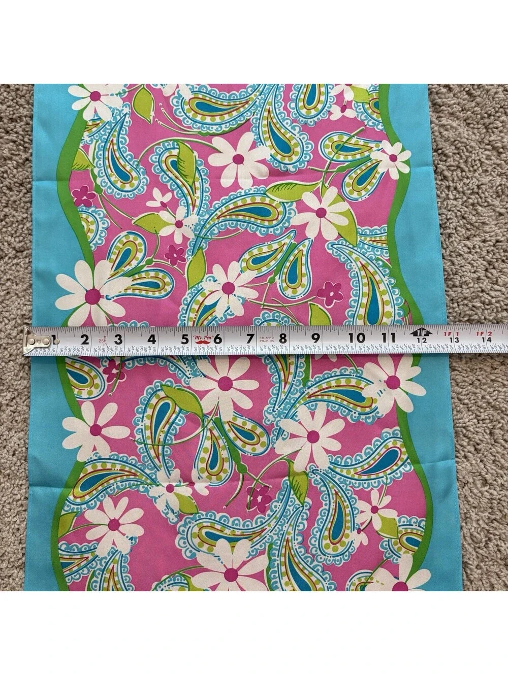 VTG Y2K Lilly Pulitzer X Ford 100% Silk Scarf Shawl Breast Cancer Awareness EUC